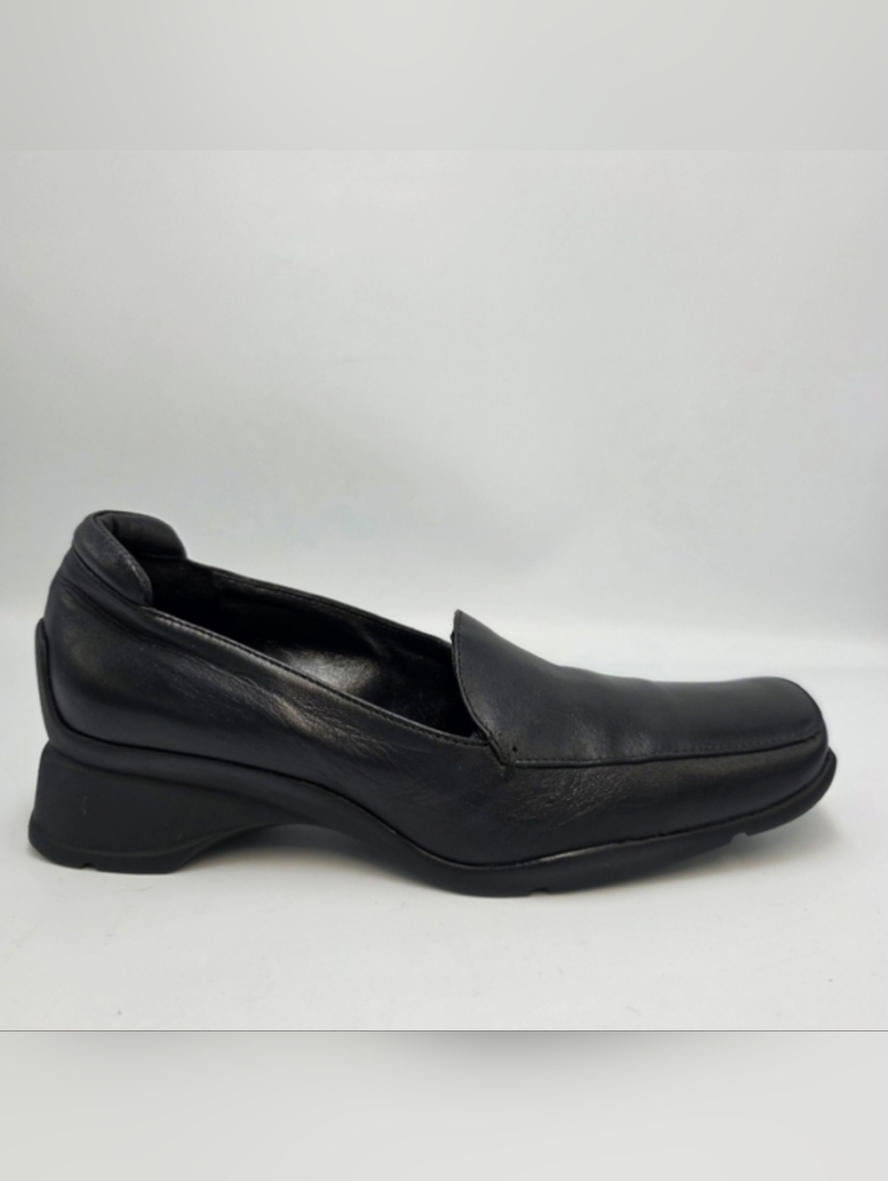 DI VERONA - Vintage Italian Black Leather Shoe Ahead of Its Time, Size 36 EU